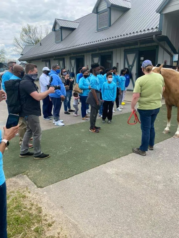 Legacy Equine Academy students learning horsemanship